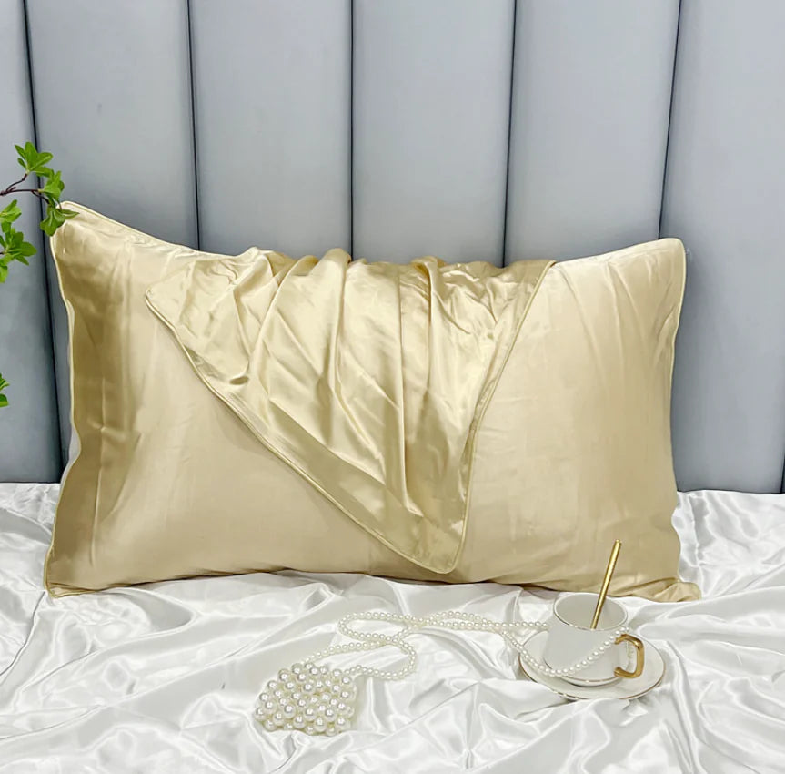 ❄️: Cooling Ice Silk Double-Sided Pillowcase - Temperature Regulating