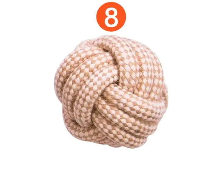 🌿: 9-Pack Sustainable Hemp Rope Dog Toy Chew Set - Organic Cotton Blend
