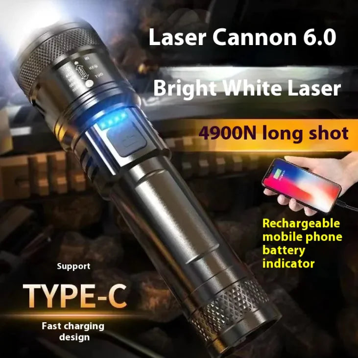 π¦ Portable Rechargeable Searchlight - 2200LM High-Power LED with 500M Range