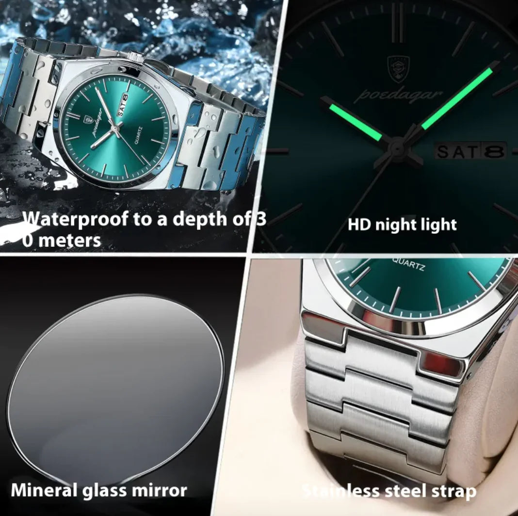 ⌚: Ultra-Thin Waterproof Men's Quartz Watch - 5mm Slim Profile 50M Resistant