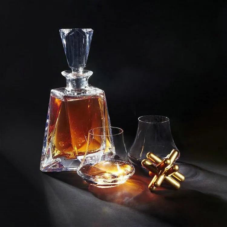π₯ Premium Crystal Whiskey Glass - Handcrafted Lead-Free Artisanal Glass