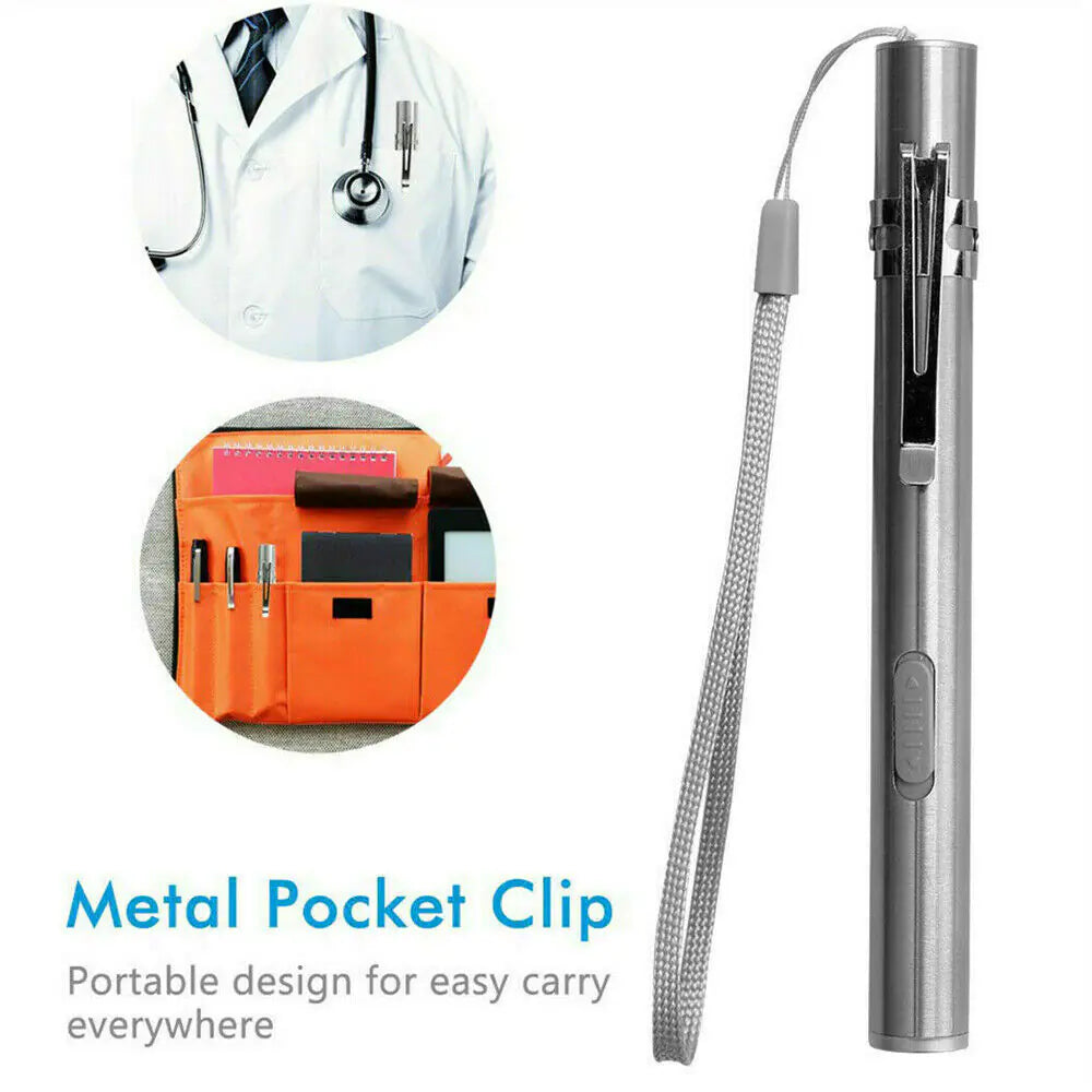π¦ 5" LED USB Rechargeable Mini Tactical Flashlight - Stainless Steel Pen Light