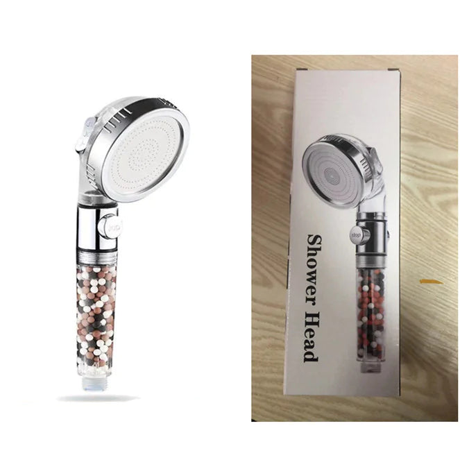🚿 High-Pressure Negative Ion Shower Head - Wellness Water Technology