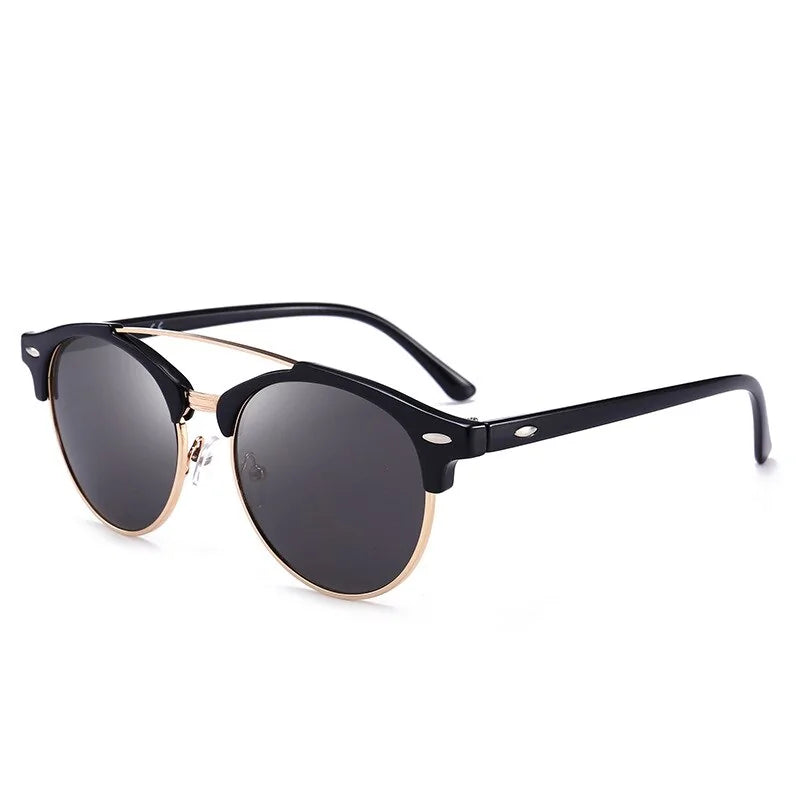 🕶️: Round Polarized Sunglasses - Classic Vintage Style with UV Protection