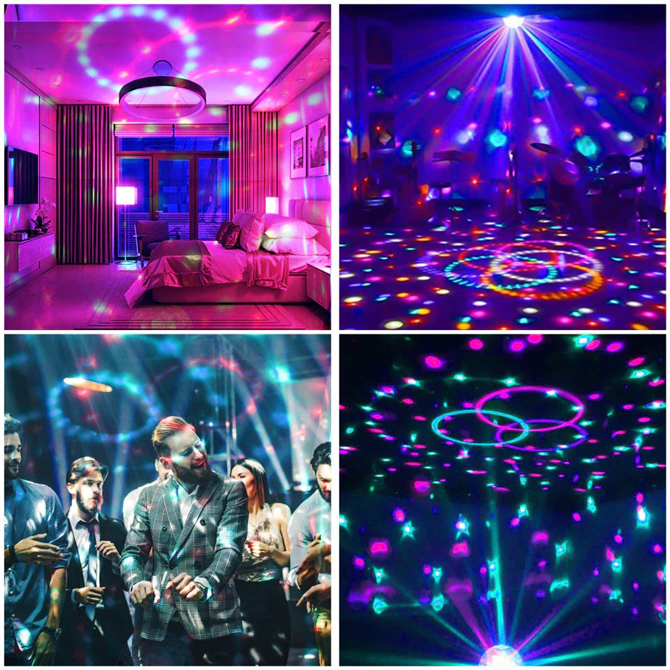 ๐บ: Disco Party Lights Strobe LED DJ Ball - Sound Activated Dance Lamp