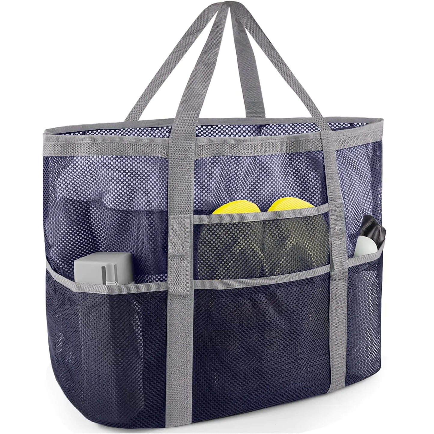 🏖️: Mesh Beach Bag - Large Family Beach Tote for Toys & Vacation Essentials