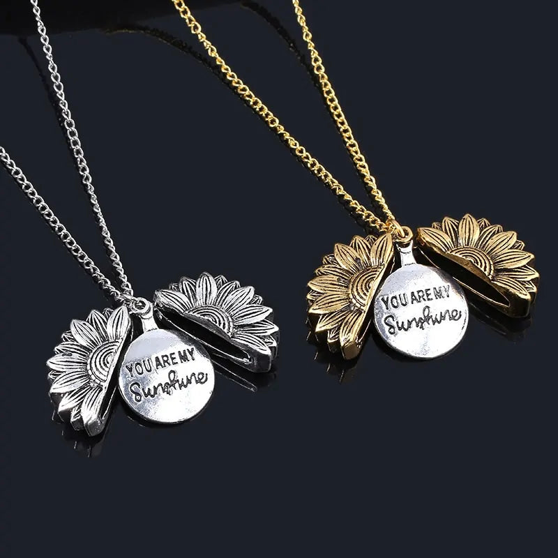 🌻: Sunflower Necklace with Hidden Message