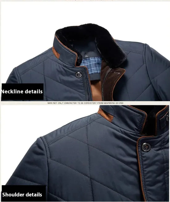 🧥: Thick Warm Quilted Coat for Men - Premium Winter Insulation