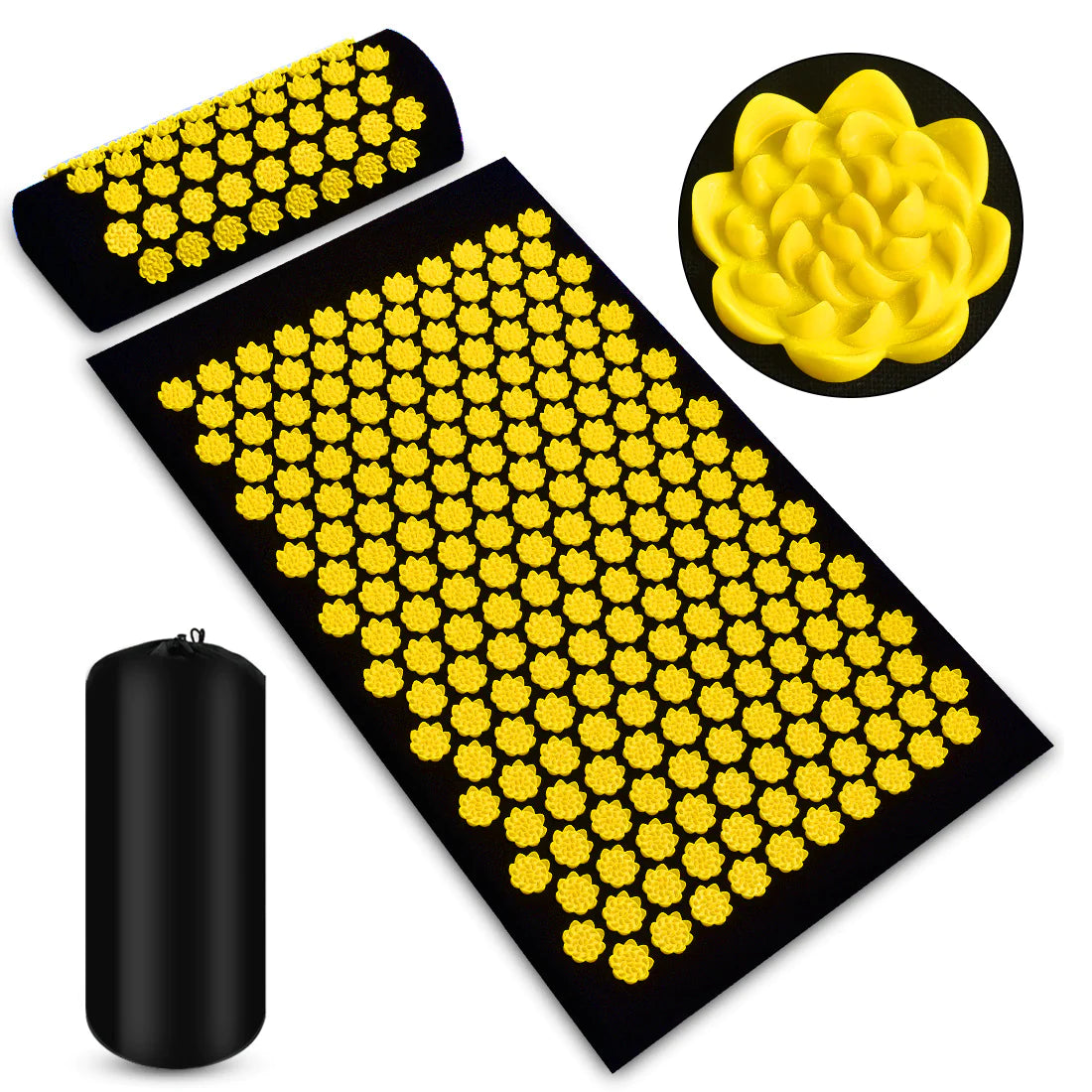 πΈ Acupressure Massage Mat and Pillow Set - Kuznetsov Applicator Therapy