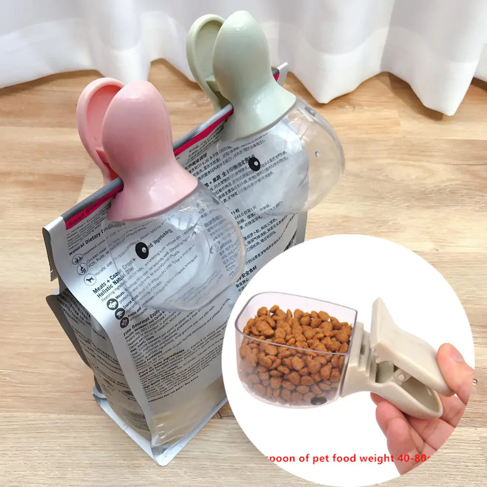 🥄: Pet Food Spoon - Convenient Feeding Scoop with Bag Clip
