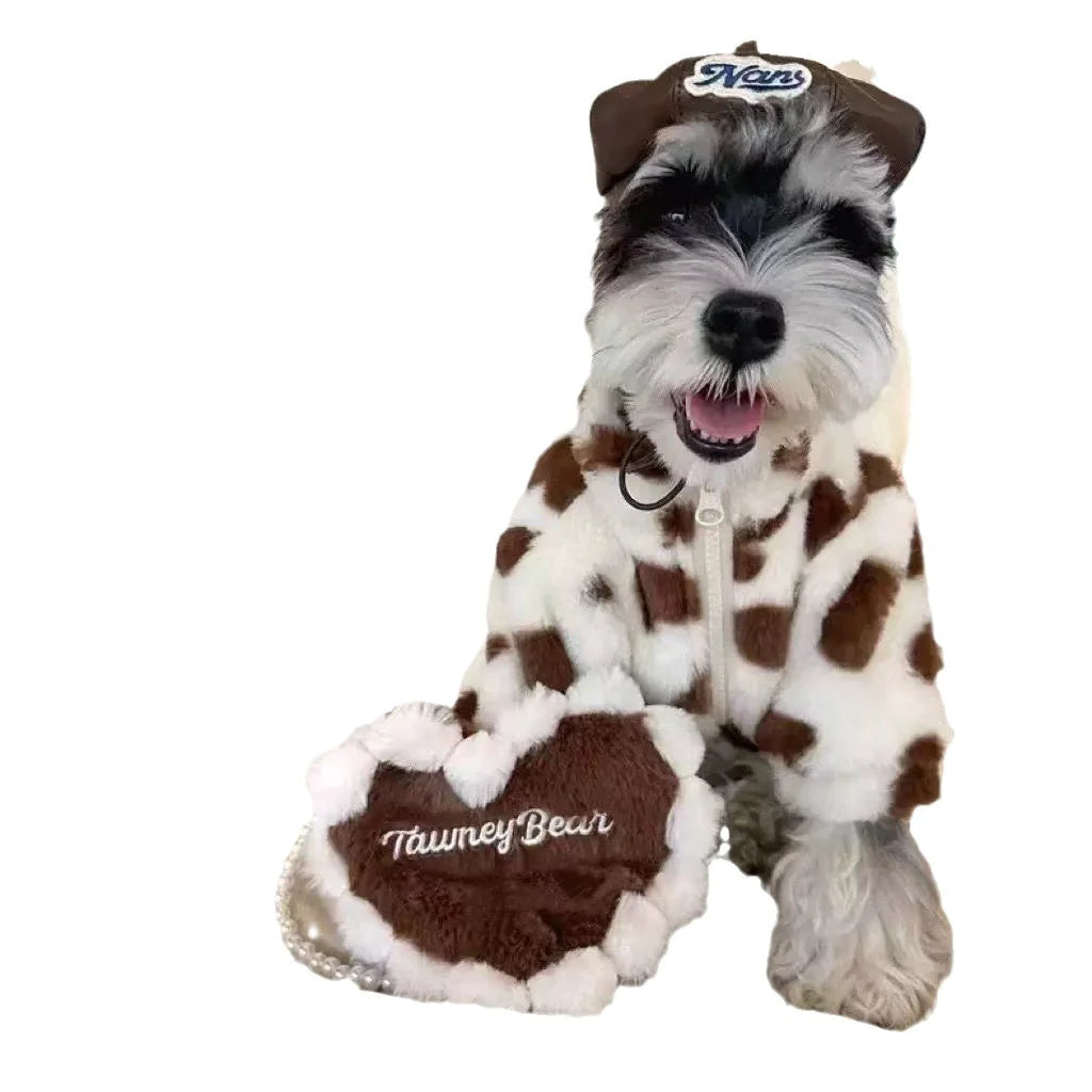 🧥: Plush Warm Dog Coat - Cozy Winter Jacket for Small Breeds