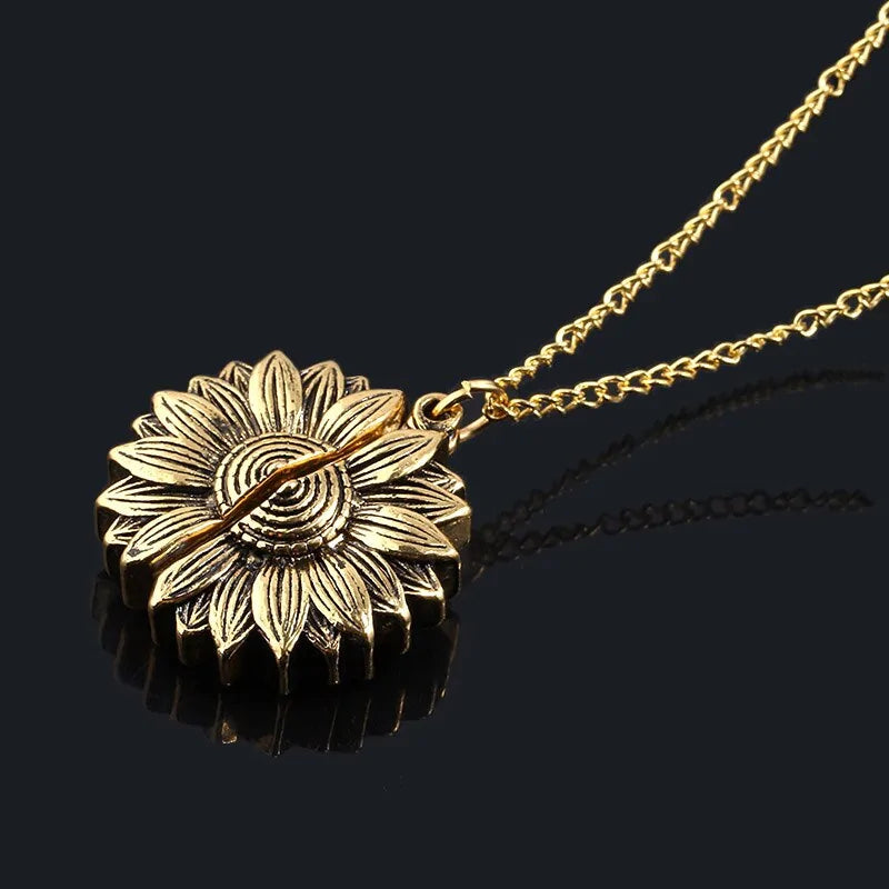 🌻: Sunflower Necklace with Hidden Message
