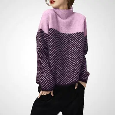 🧶: Women's Wool Turtleneck Sweater - Cozy Fashion Essential