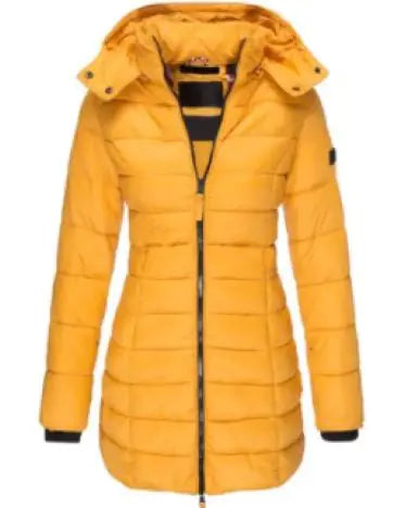 🧥: Long Warm Winter Coat - Cotton-Filled Comfort & Style