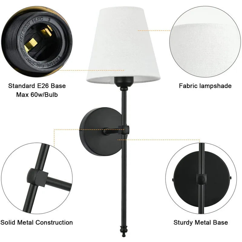 💡: Modern Nordic Wall Lamp - Minimalist Metal Design Bedroom Living Room