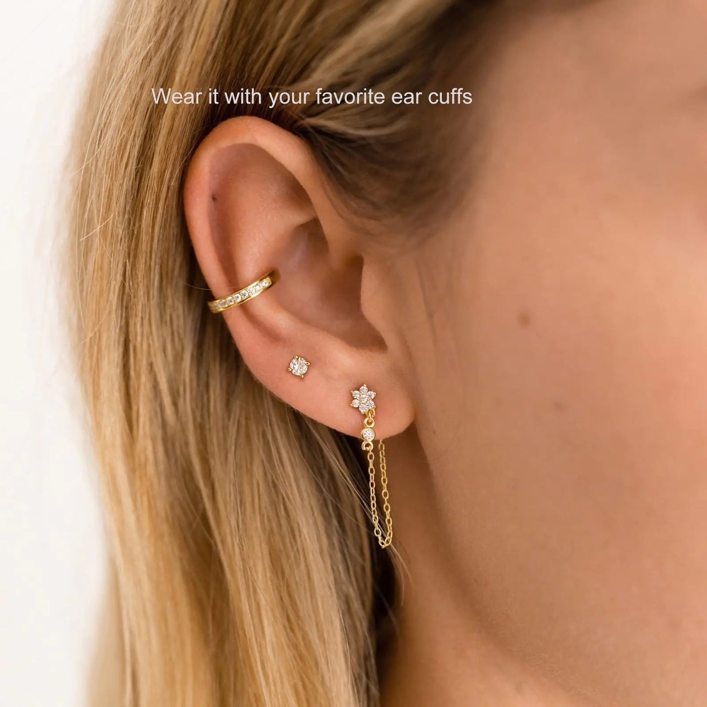 💎: 3 Pairs Dainty Gold Hoop Earrings Set - 14K Gold Plated Huggie Cartilage Collection