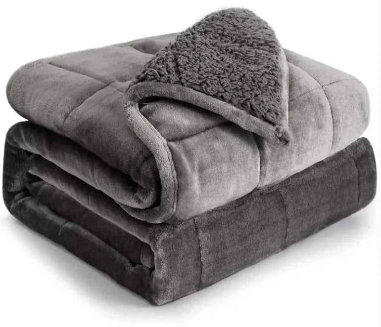 π: Double Rhinestone Velvet Lambswool Gravity Quilt - Luxurious Weighted Comfort