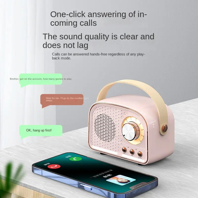 π» Retro Mini Bluetooth Speaker - Vintage Style with Modern Wireless Technology