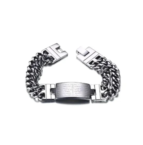 ✝️: Men's Cross Scripture Bracelet