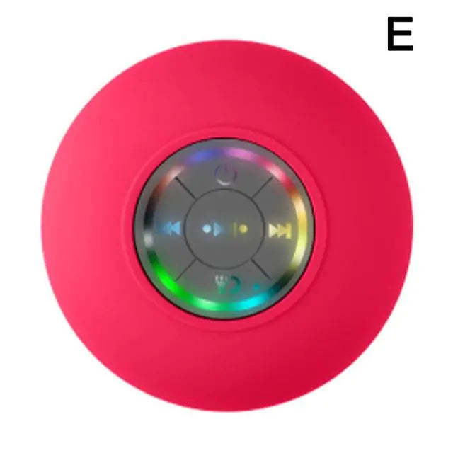 π Waterproof Wireless Bluetooth Speaker - Portable with LED Lights & Suction Cup Design