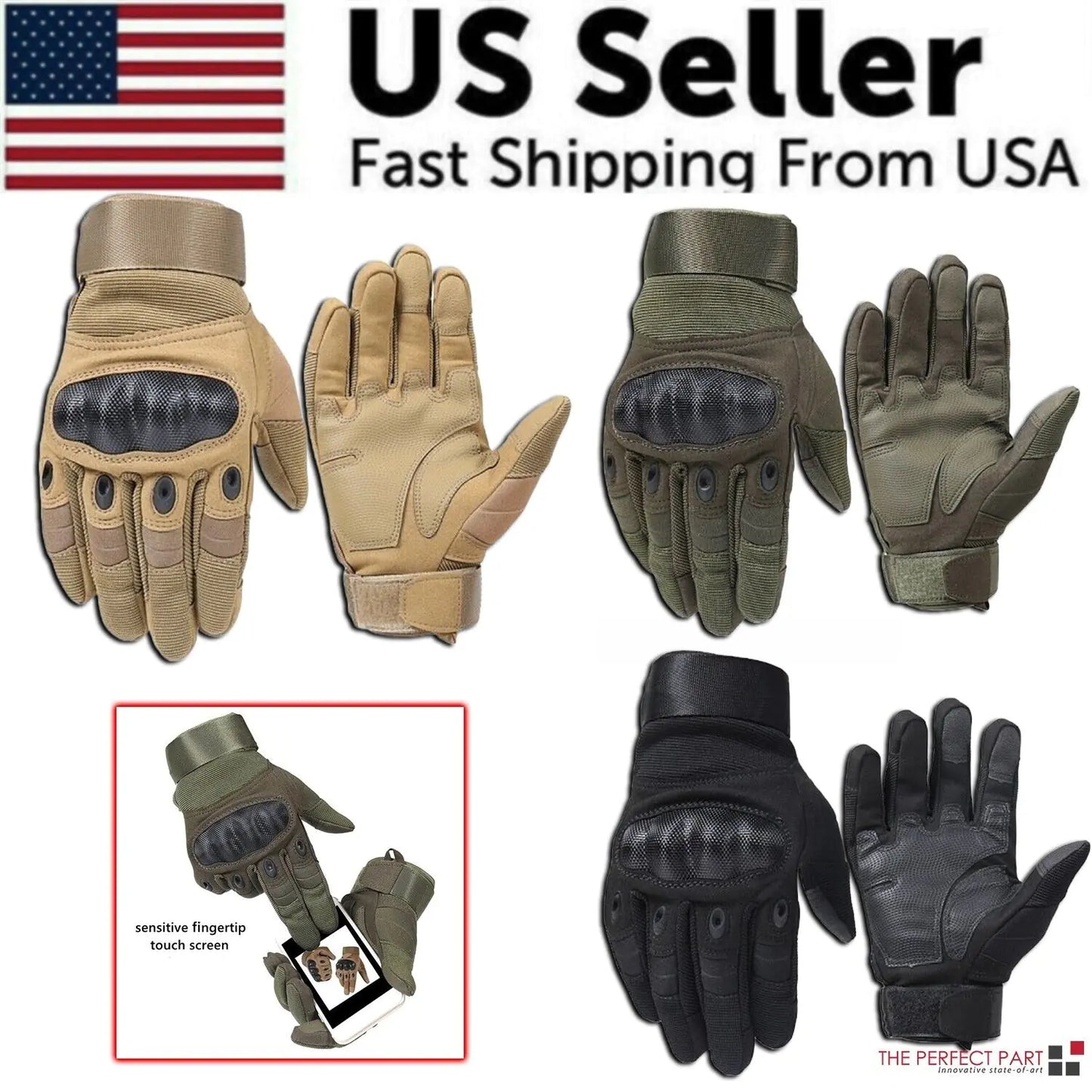 🏍️ Tactical Motorcycle Motocross Full Finger Gloves - Racing Riding Gear