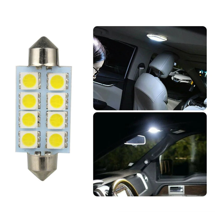 💡: 14-Piece T10 36mm LED Interior Car Accessories Kit - Map, Dome & License Plate Lights