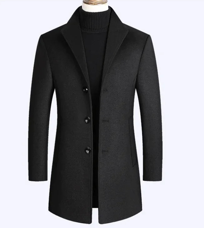 🧥: Premium Wool Overcoat - Classic Men's Winter Outerwear