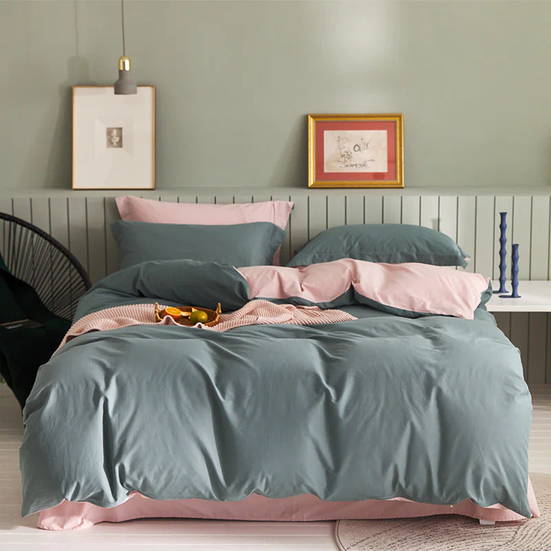 🛏️: Brushed Cotton 4-Piece Fleece Set - Premium Soft Bedding Collection