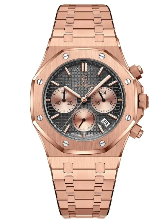 ⌚: Quartz Men's Watch - Classic Metal Construction Timepiece