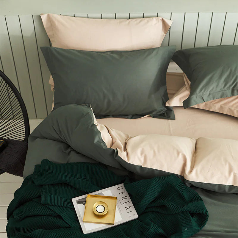🛏️: Brushed Cotton 4-Piece Fleece Set - Premium Soft Bedding Collection
