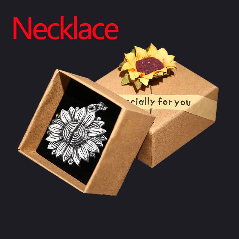 🌻: Sunflower Necklace with Hidden Message