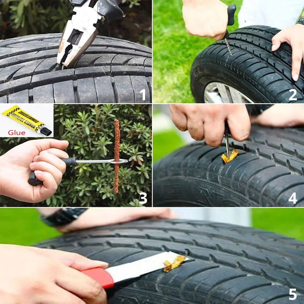π§ 68-Piece Tire Repair Kit - DIY Flat Tire Fix for Car Truck Motorcycle