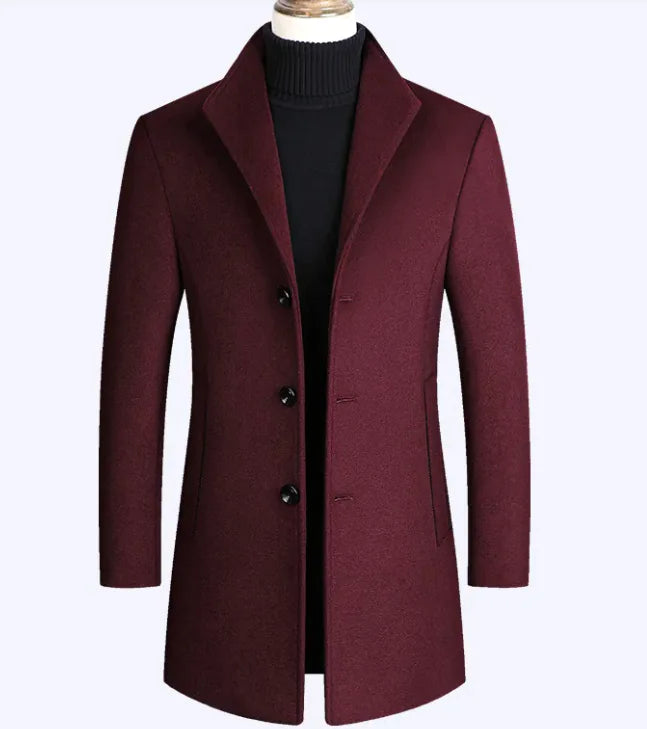 🧥: Premium Wool Overcoat - Classic Men's Winter Outerwear