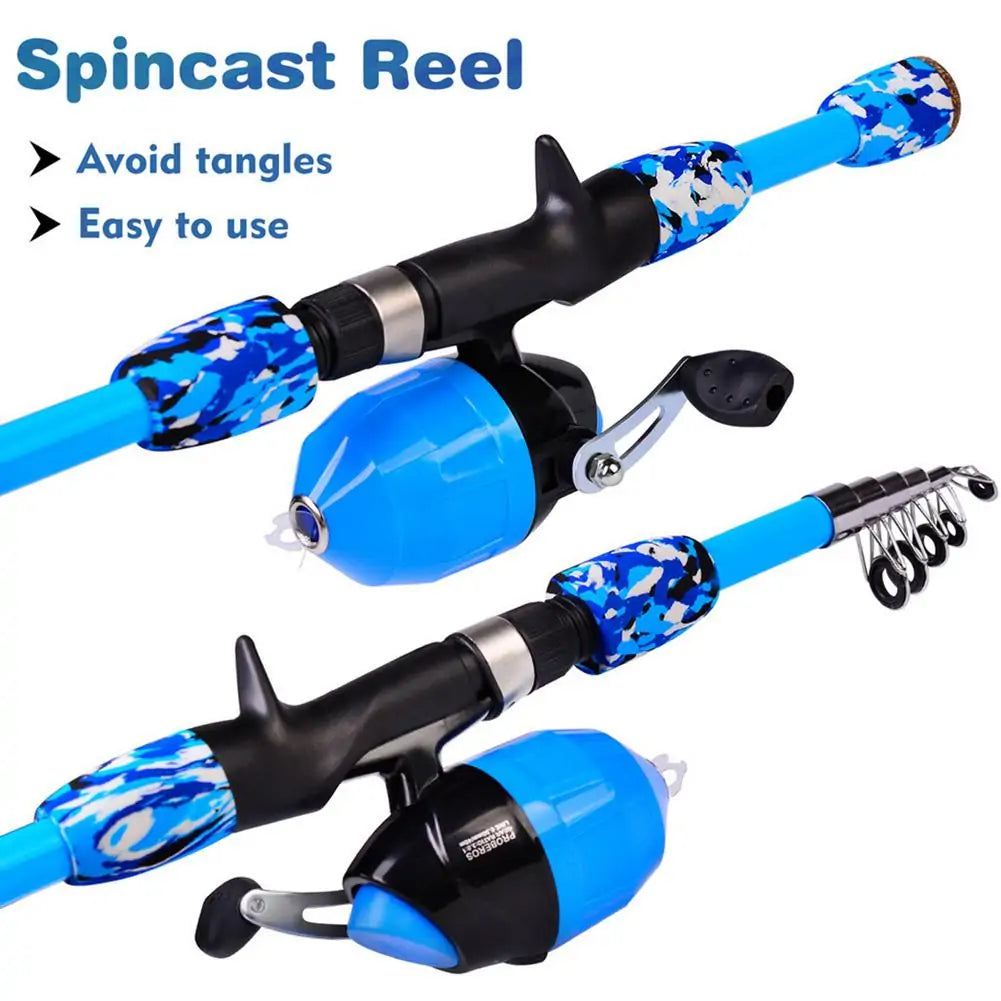 π£: Kids Fishing Pole Set - Complete Telescopic Rod Kit for Young Anglers