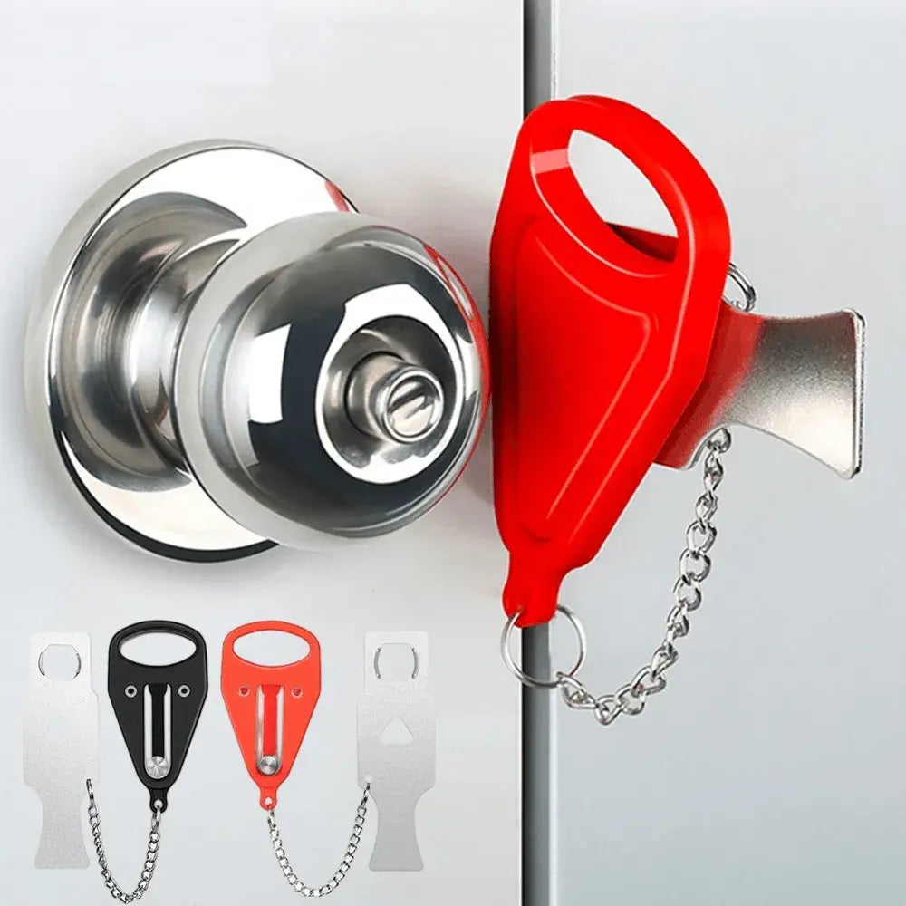 π Portable Metal Door Lock - Anti-Theft Security Device
