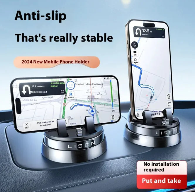 📱 Rotatable Mobile Phone Holder - 360° Car Dashboard Mount with Non-Slip Design