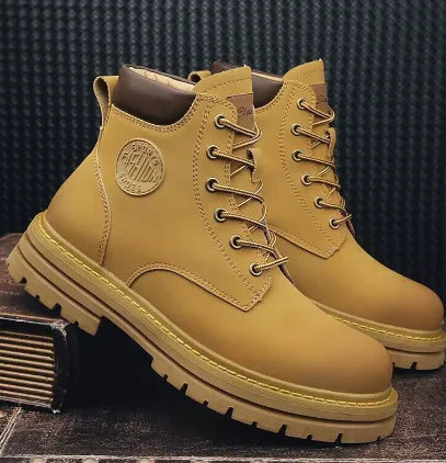 🇬🇧: Men's British Style Short Leather Boots - Premium Leisure Footwear