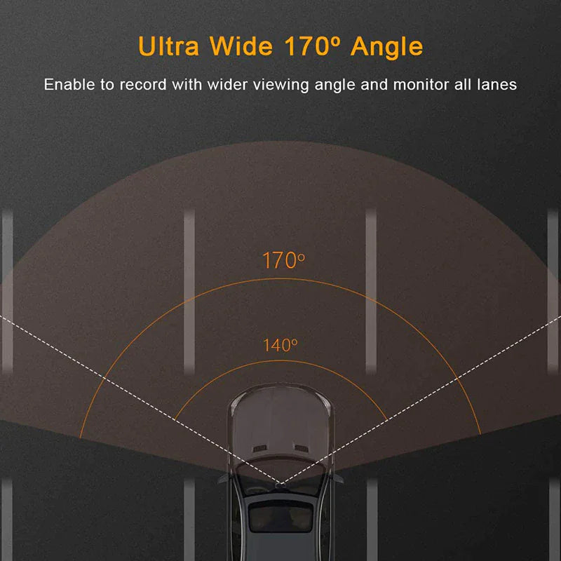 📱 4" Touch Screen Dash Cam - 1080P Dual Lens Front & Rear DVR