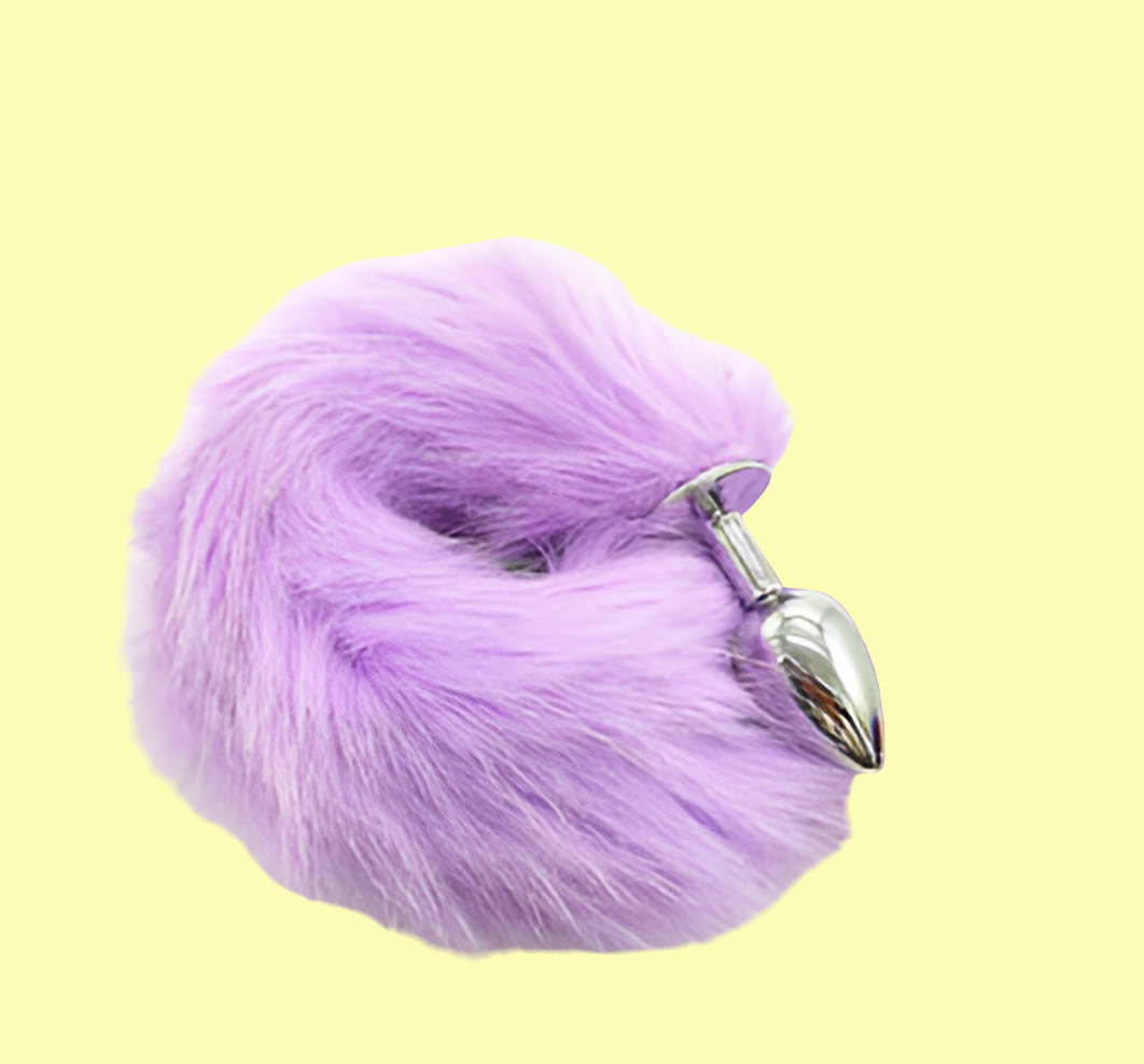 π¦ Multicolor Faux Fox Tail Intimate Accessory - Premium Metal Design