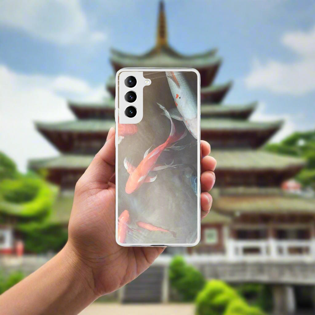 🐟 Koi Fish Protective Phone Case - Tough Dual-Layer Design for Ultimate Protection