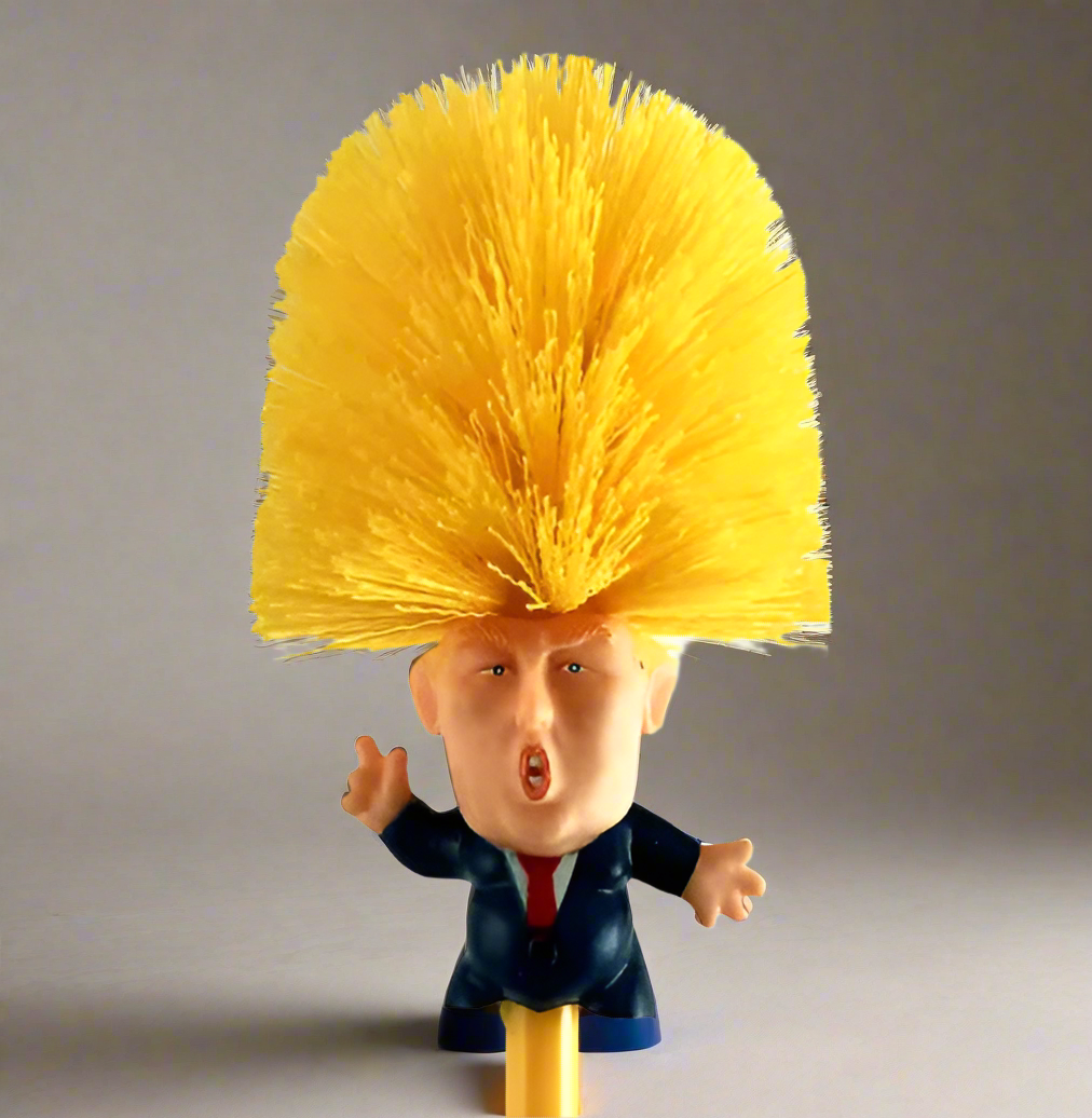 π½ Donald Trump Toilet Brush - Novelty Bathroom Cleaning Tool