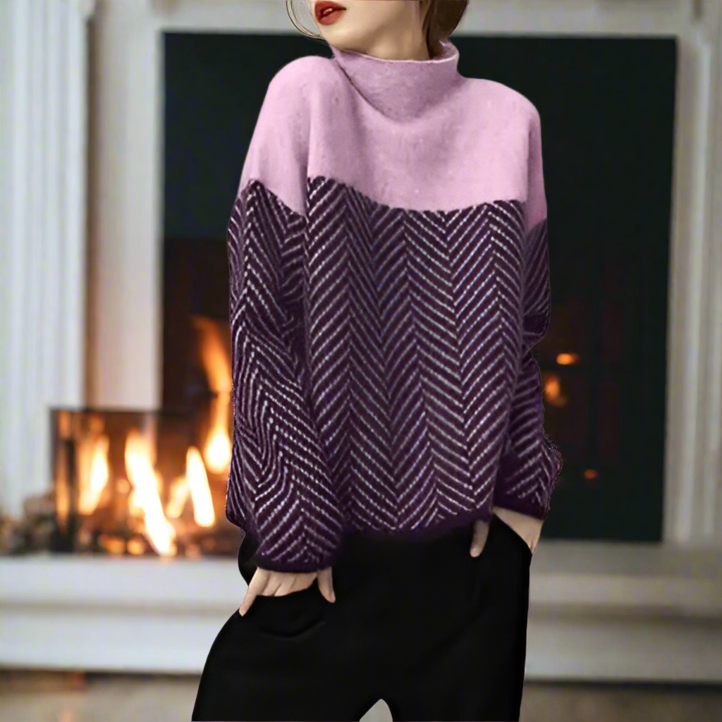 🧶: Women's Wool Turtleneck Sweater - Cozy Fashion Essential