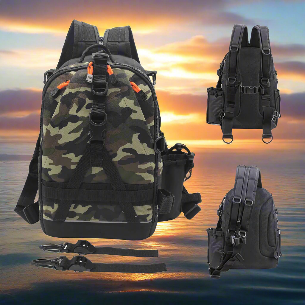 π Amitfo Fishing Backpack with Rod Holder - Versatile Tackle Storage Bag for Women