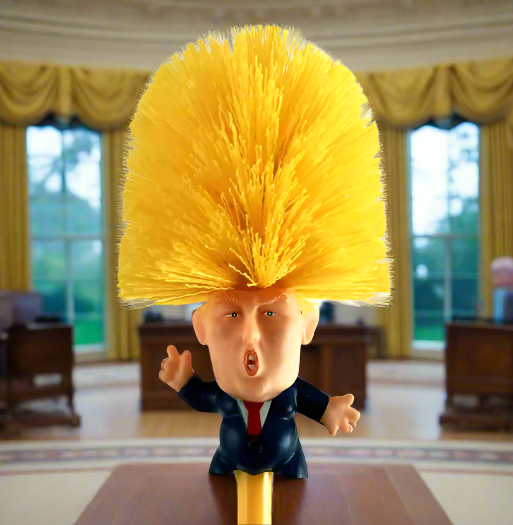 π½ Donald Trump Toilet Brush - Novelty Bathroom Cleaning Tool
