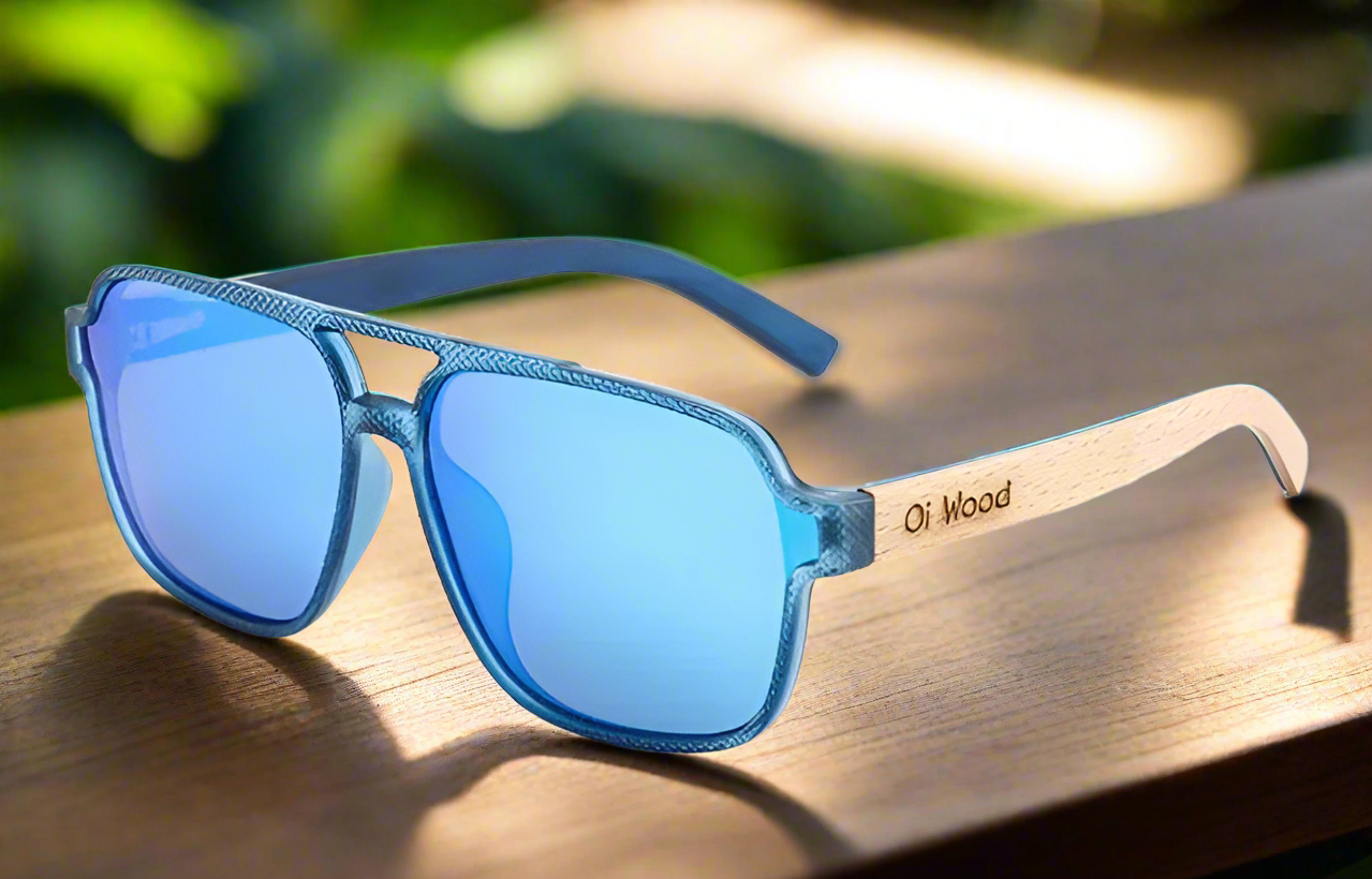 🌿: Vintage Wooden Polarized Sunglasses - Eco-Friendly UV Protection