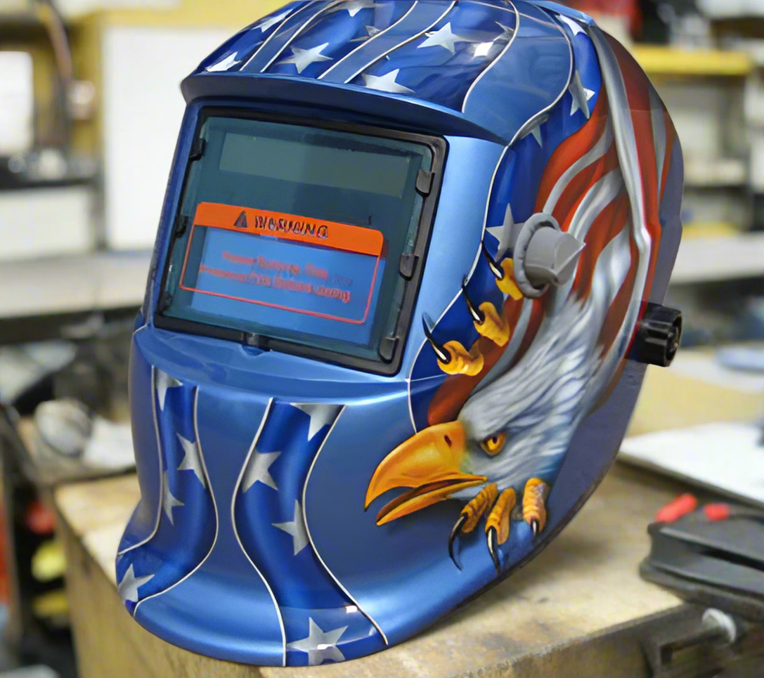 π Solar Auto-Dimming Welding Helmet - Professional Skull Design Safety Headgear