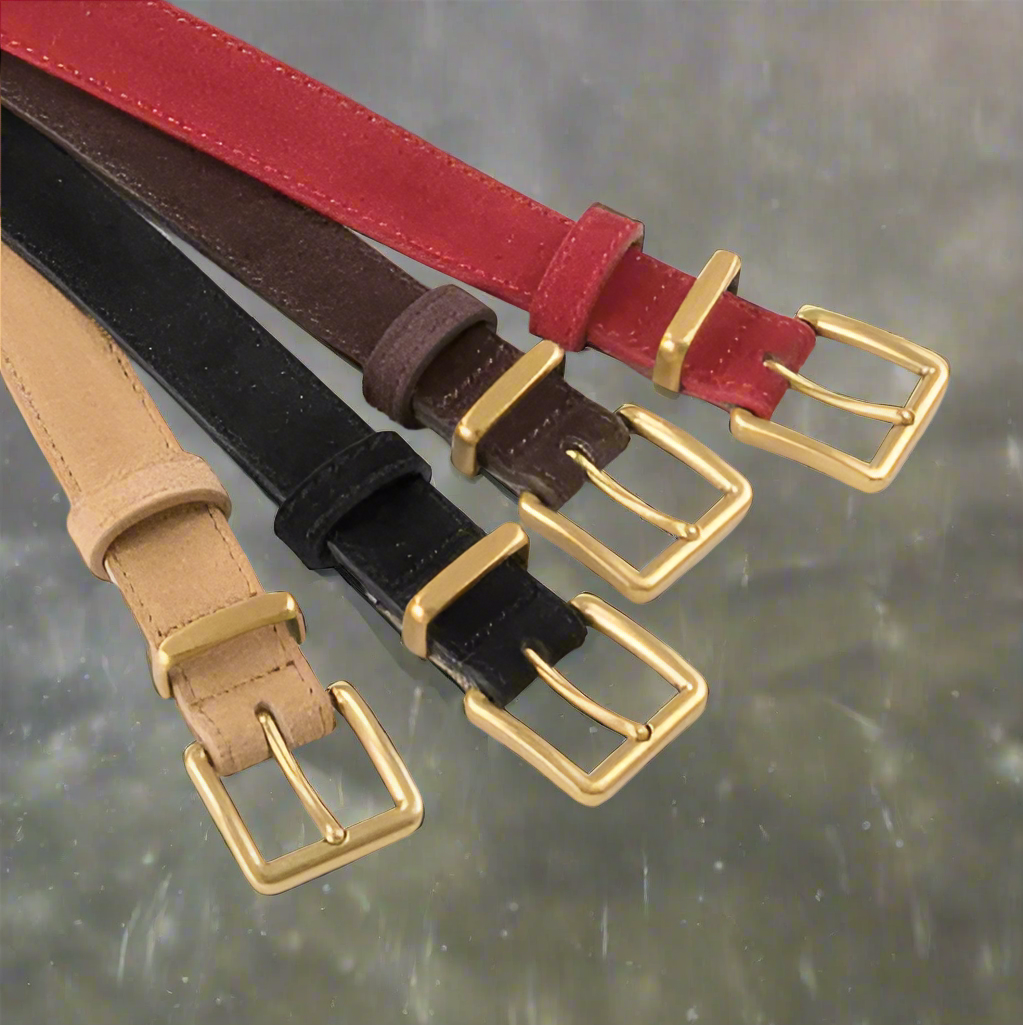 👜: Women's Suede Leather Belt - Premium Cowhide with Pin Buckle
