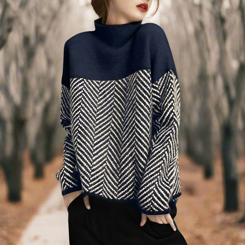 🧶: Women's Wool Turtleneck Sweater - Cozy Fashion Essential