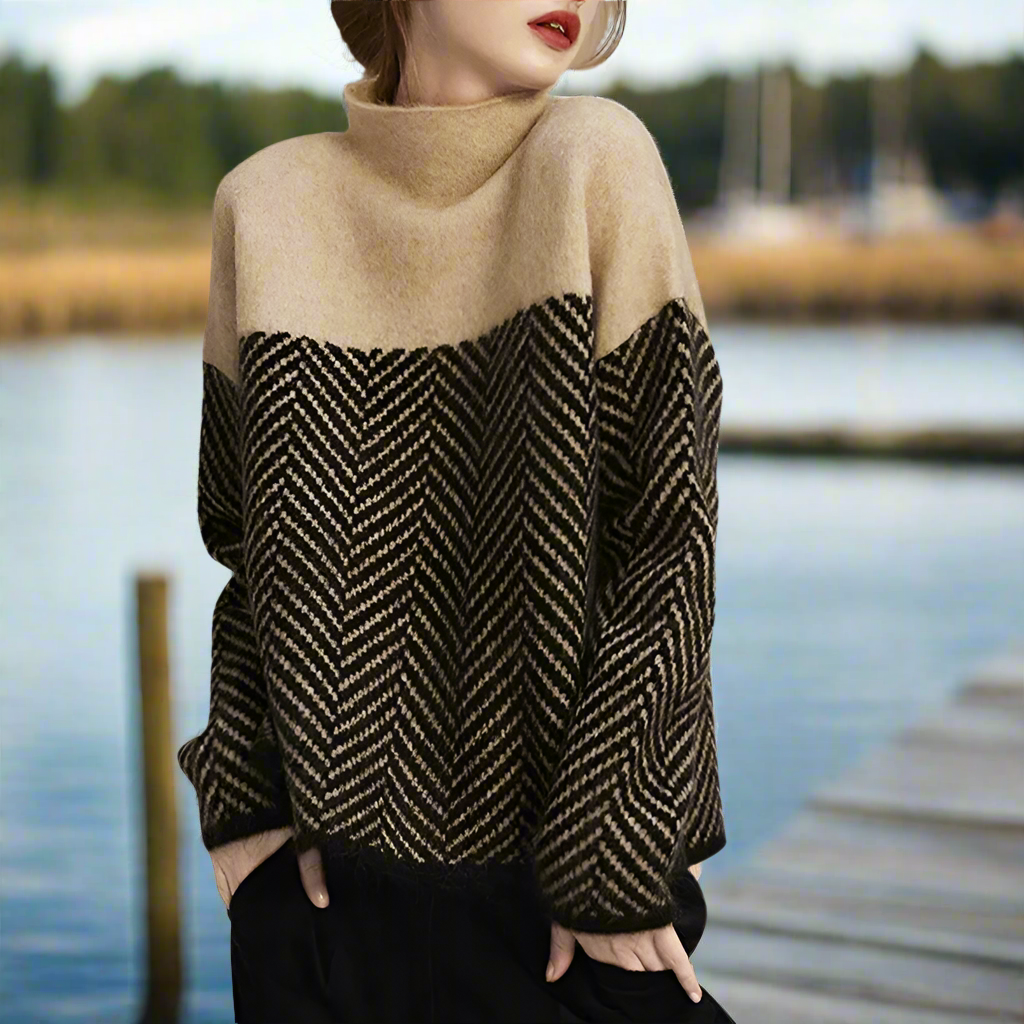 🧶: Women's Wool Turtleneck Sweater - Cozy Fashion Essential