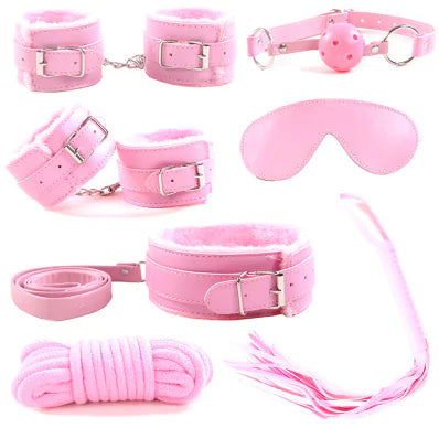 π 7-Piece Plush Intimate Play Set - Luxury Bondage Collection